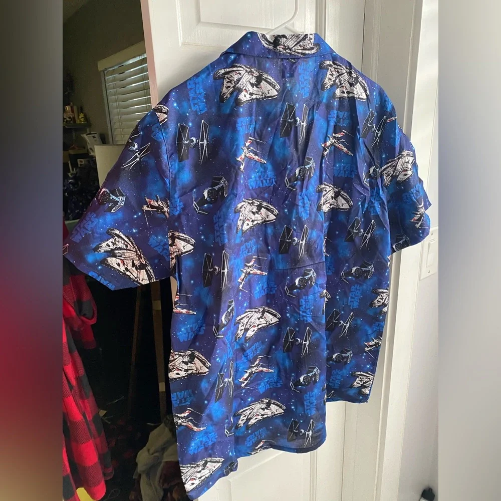 Cakeworthy Star Wars Button Up Cabana Style Retro Shirt Top size 2x Unisex - Picture 7 of 9
